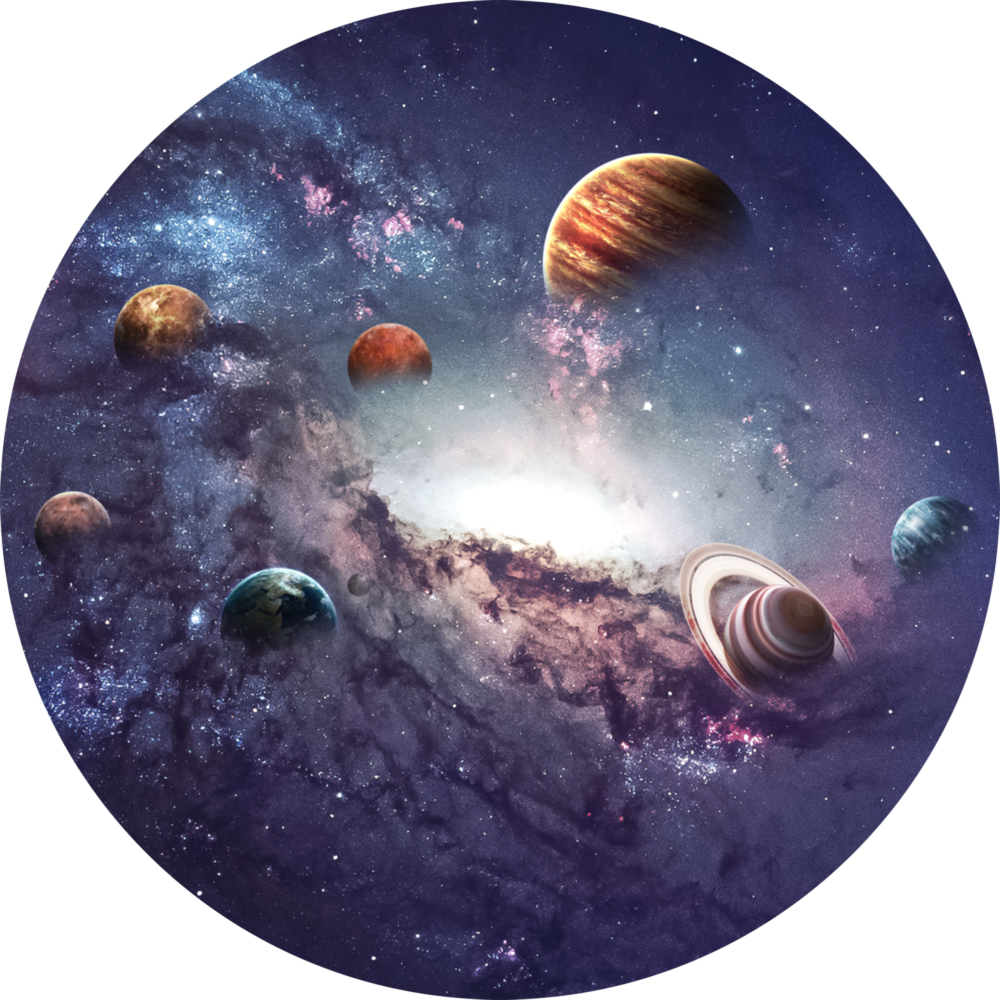 Planets Glass Wall Art