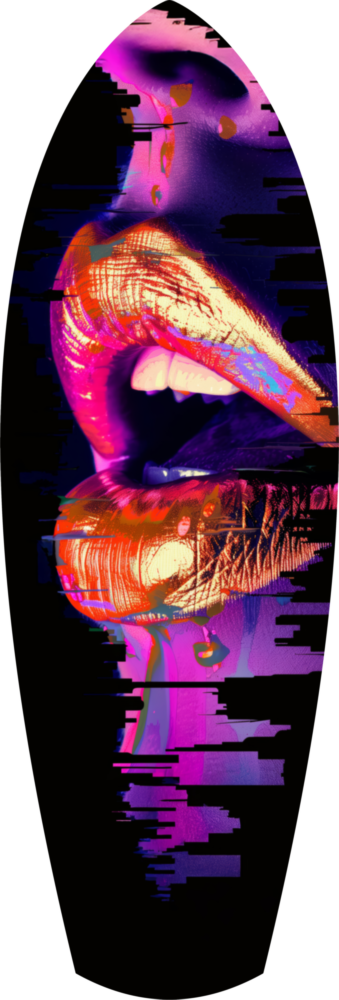 Colorful Lips V7 Glass Wall Art