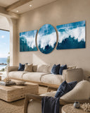 Crashing Blue Ocean Wave 3 Piece Glass Wall Art