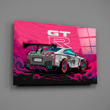 GT-R Pink Storm Glass Wall Art || Designer Collection