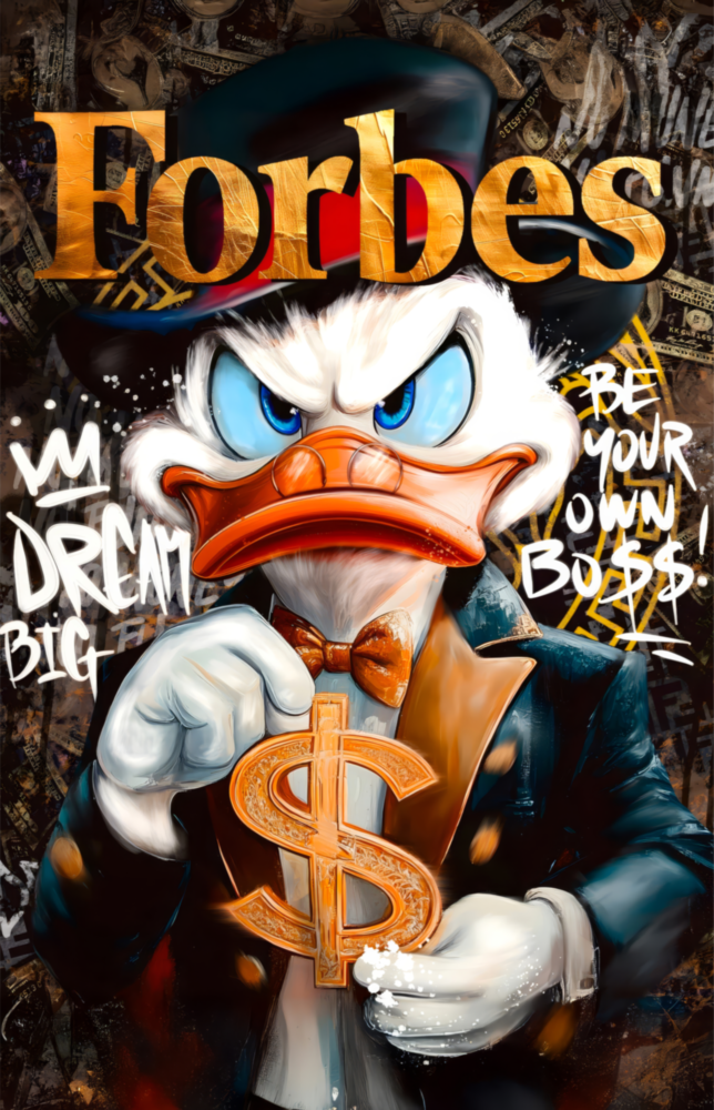 Scrooge: Forbes Billionaire Glass Wall Art || Designer Collection