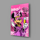 Minnie Champagne and Chanel Glass Wall Art || Designer Collection