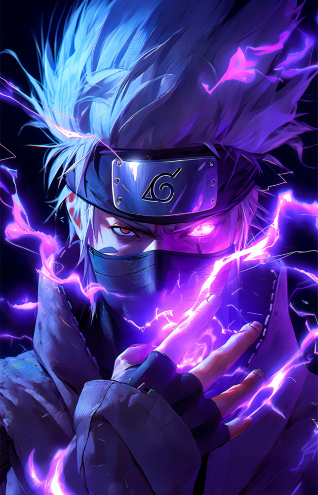Lightning Kakashi Hatake Glass Wall Art || Designer Collection