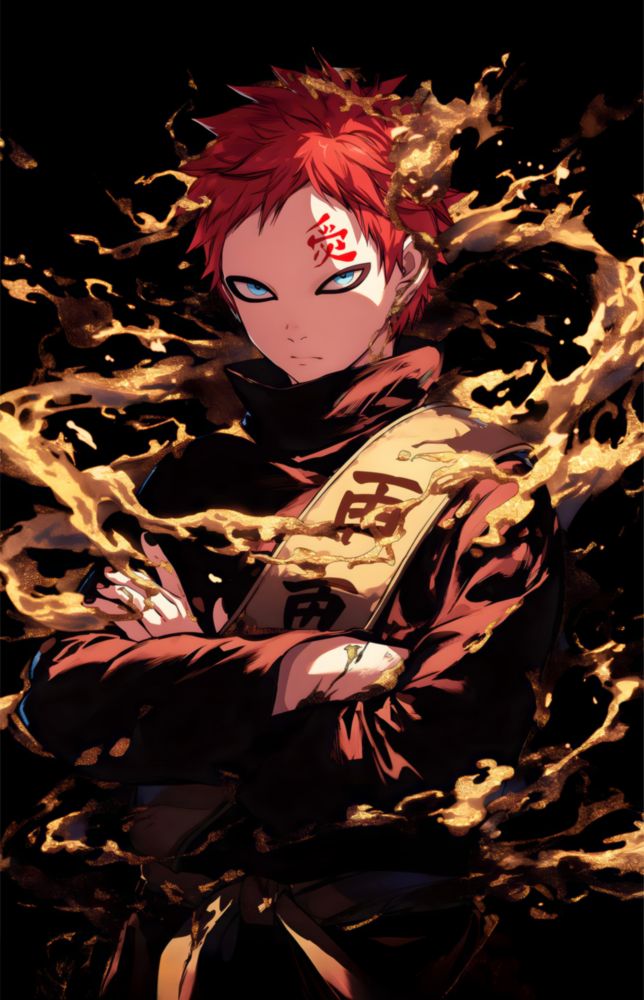Sand King Gaara Glass Wall Art || Designer Collection