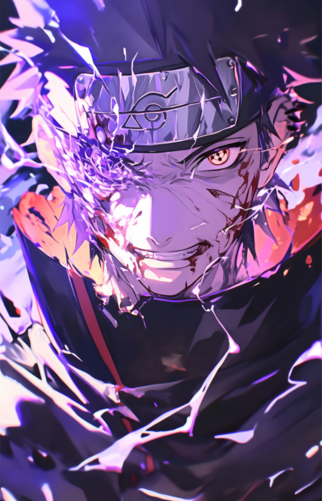 Amaterasu Itachi Glass Wall Art || Designer Collection