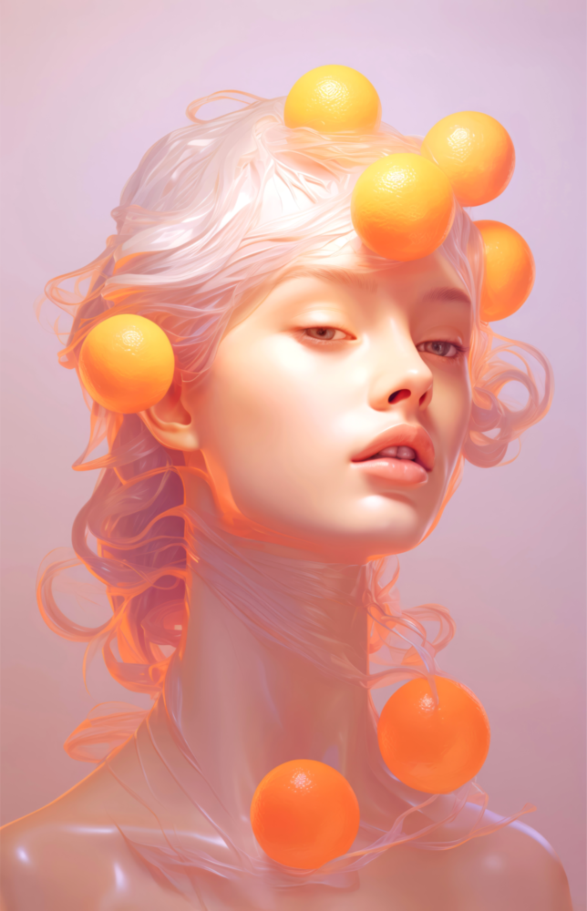 Queen of Orange Glass Wall Art || Designer Collection