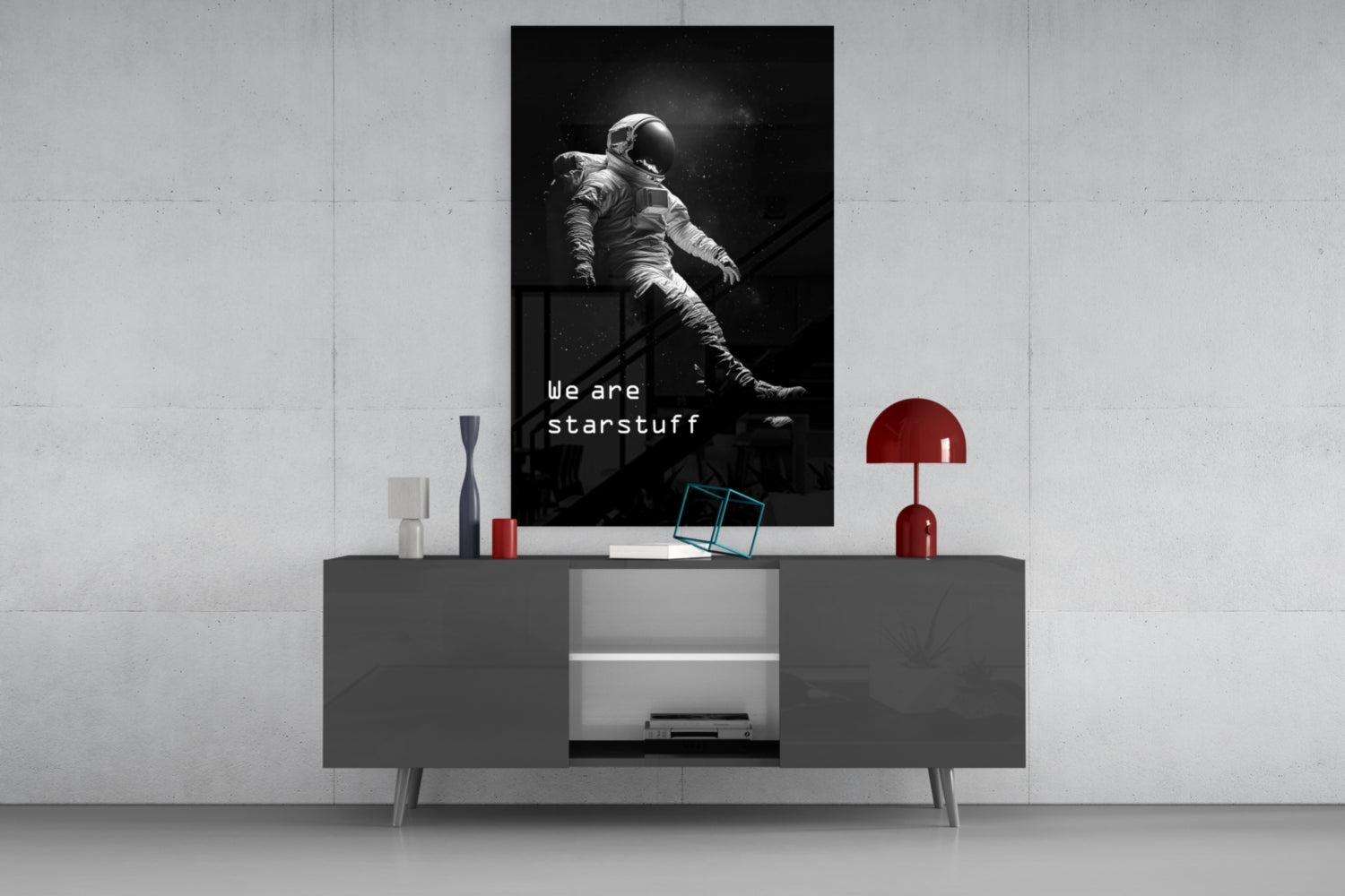 Loneliness in Space Glass Wall Art || Designer Collection – Insigneart UK