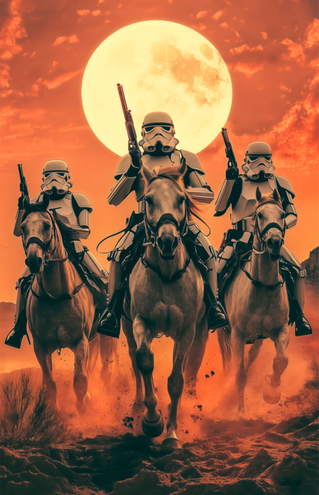 Cowboy Empire Glass Wall Art || Designer Collection