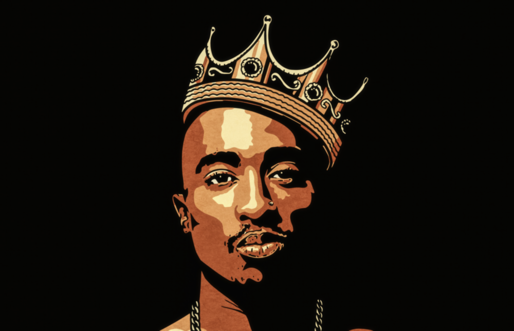 Tupac Shakur Glass Wall Art