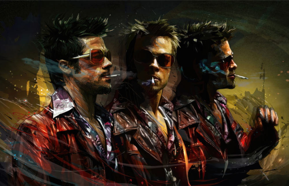 Fight Club-Tyler Durden Glass Wall Art