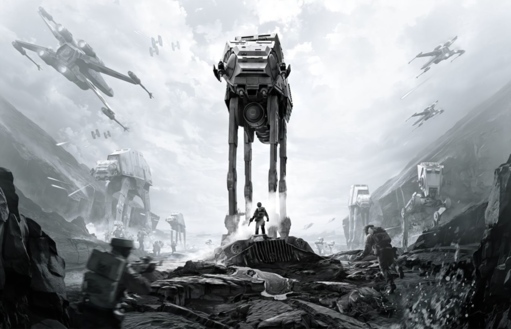 Star Wars Battlefront Glass Wall Art