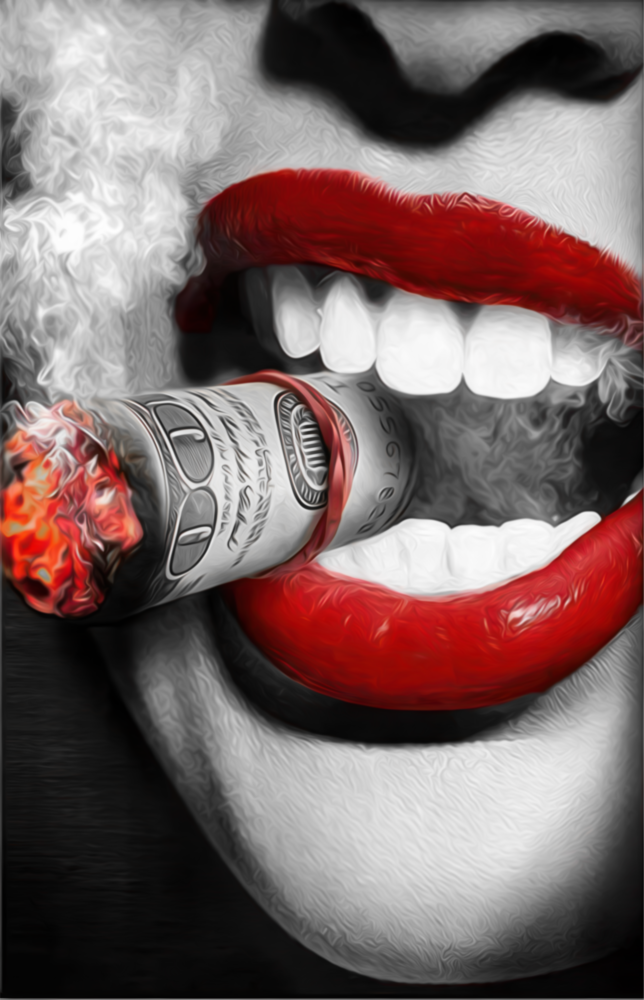 Burn the Money Glass Wall Art