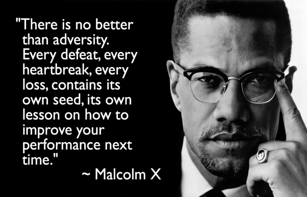 Words of Malcolm X Glass Wall Art