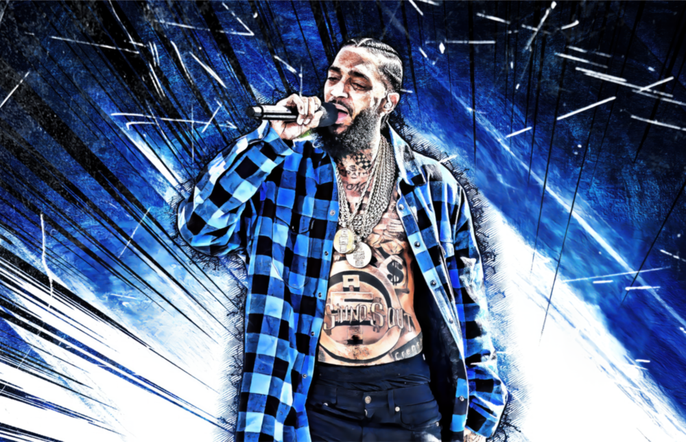 Nipsey Hussle Glass Wall Art