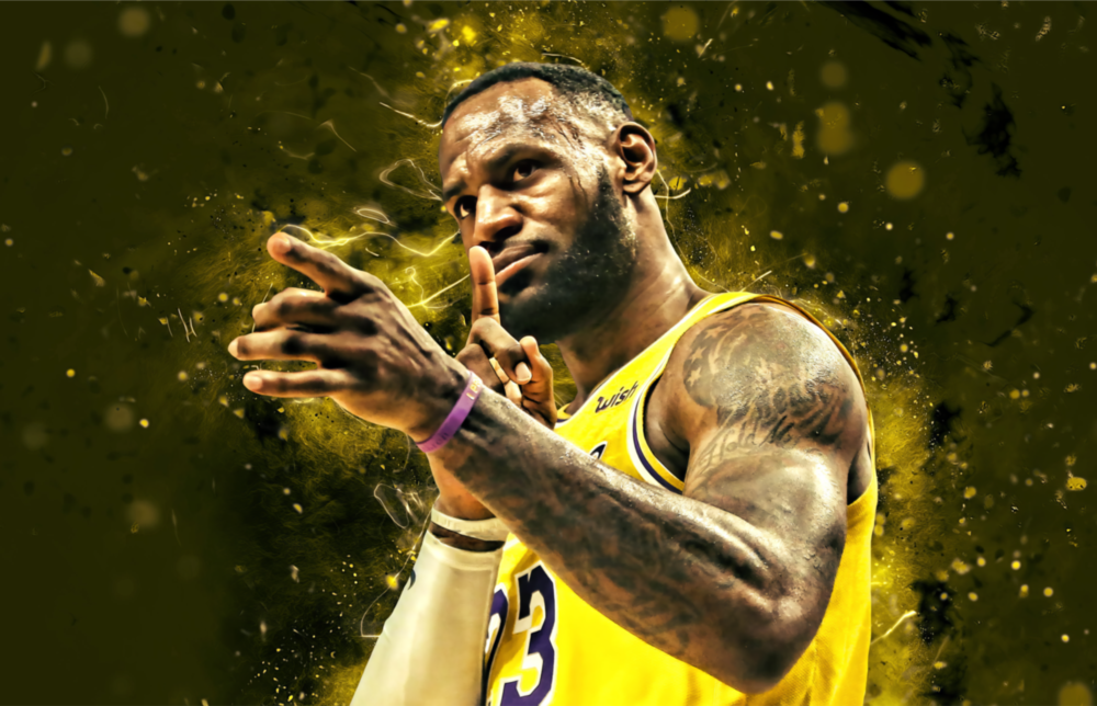 Lebron James Glass Wall Art