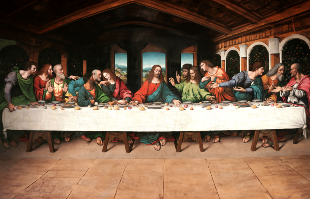 Last Supper Remastered Glass Wall Art