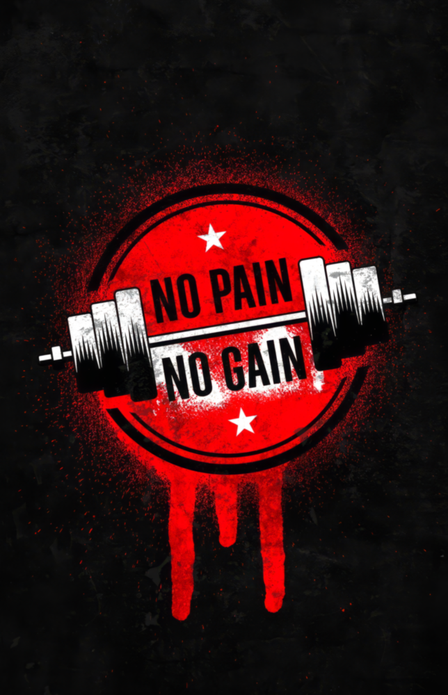 No Pain No Gain Glass Wall Art