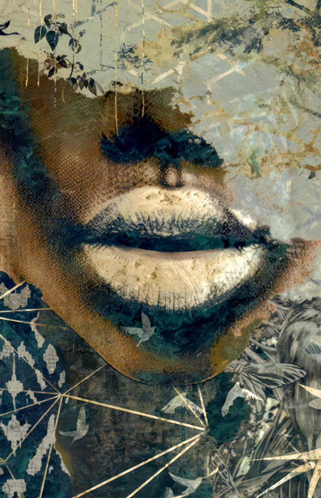 Lips Glass Wall Art