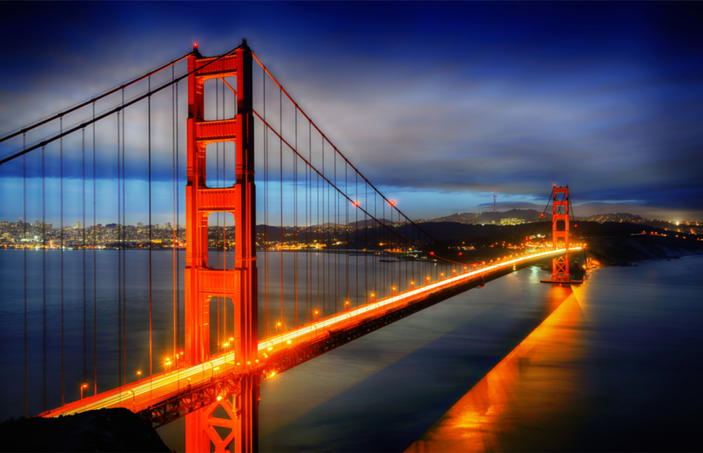Golden Gate Bridge Glass Wall Art