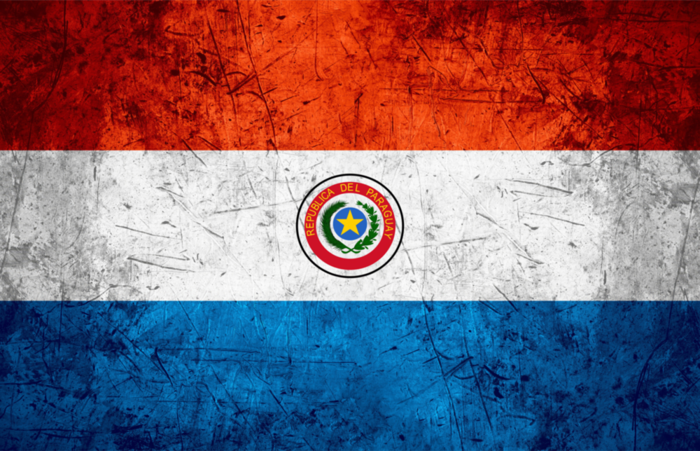 Flag of Paraguay Glass Wall Art