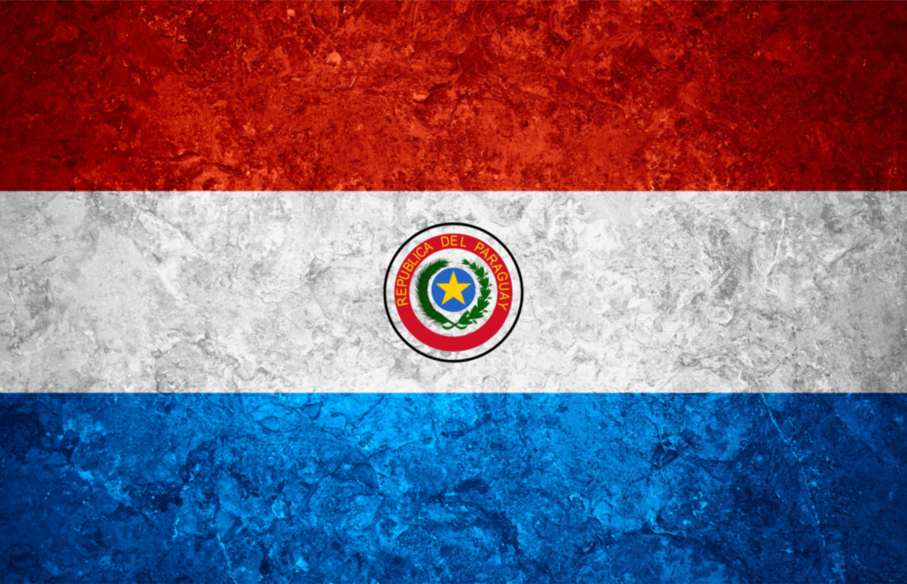 Flag of Paraguay Glass Wall Art