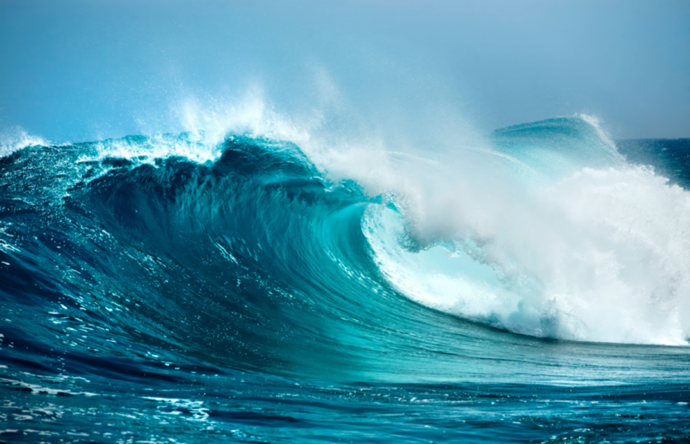 Waves Glass Wall Art