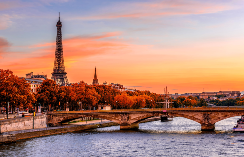 Eiffel Tower Glass Wall Art