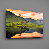 Eilean Donan Castle Reflection Glass Wall Art