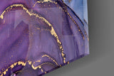Ethereal Purple Swirls Glass Wall Art