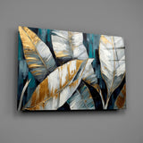 Elegant Banana Leaf Glass Wall Art