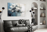 Elegant Winter Tree Glass Wall Art