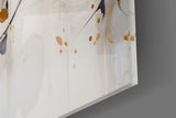 Elegant Bird on Branch Glass Wall Art