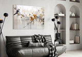 Elegant Bird on Branch Glass Wall Art