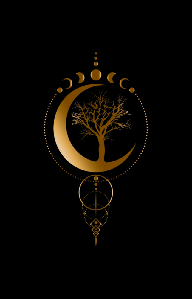Eternal Moon Tree Glass Wall Art