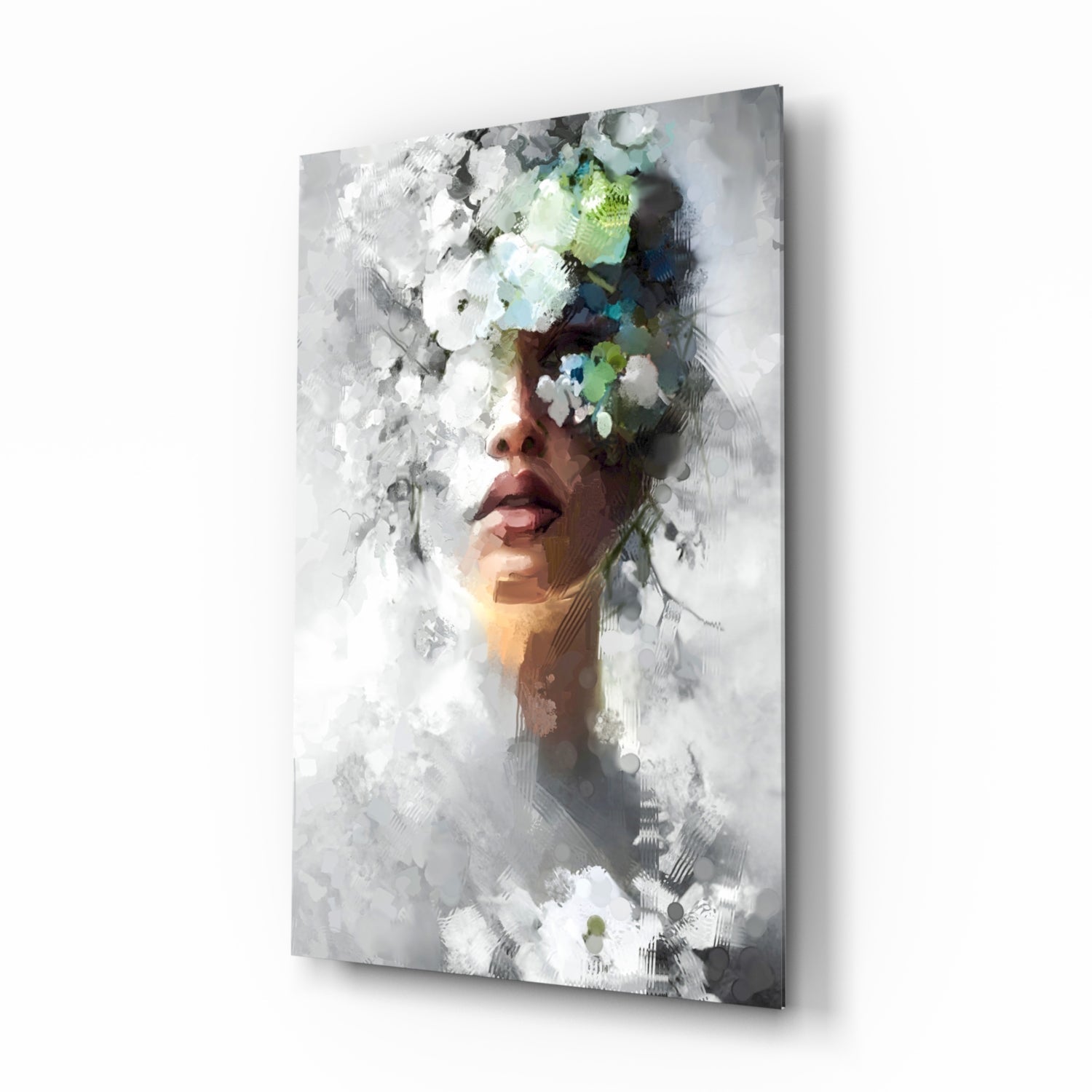 Floral Portrait Glass Wall Art