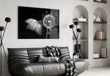 Butterfly & Dandelion Glass Wall Art