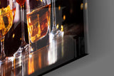 Elegant Cocktail Glasses Glass Wall Art