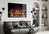 Elegant Cocktail Glasses Glass Wall Art