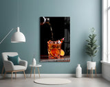 Elegant Cocktail Splash Glass Wall Art