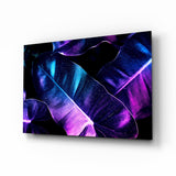 Glowing Leaves Glass Wall Art