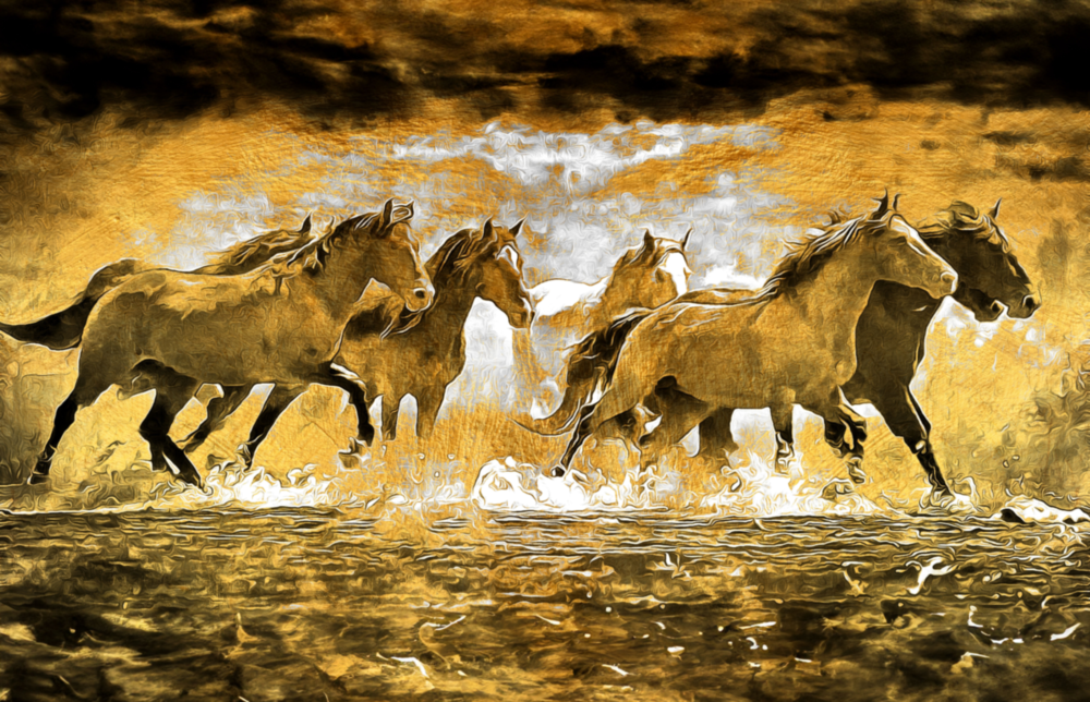 Horse Art Glass Wall Art