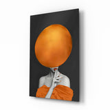 Eclipse Moon Face Glass Wall Art