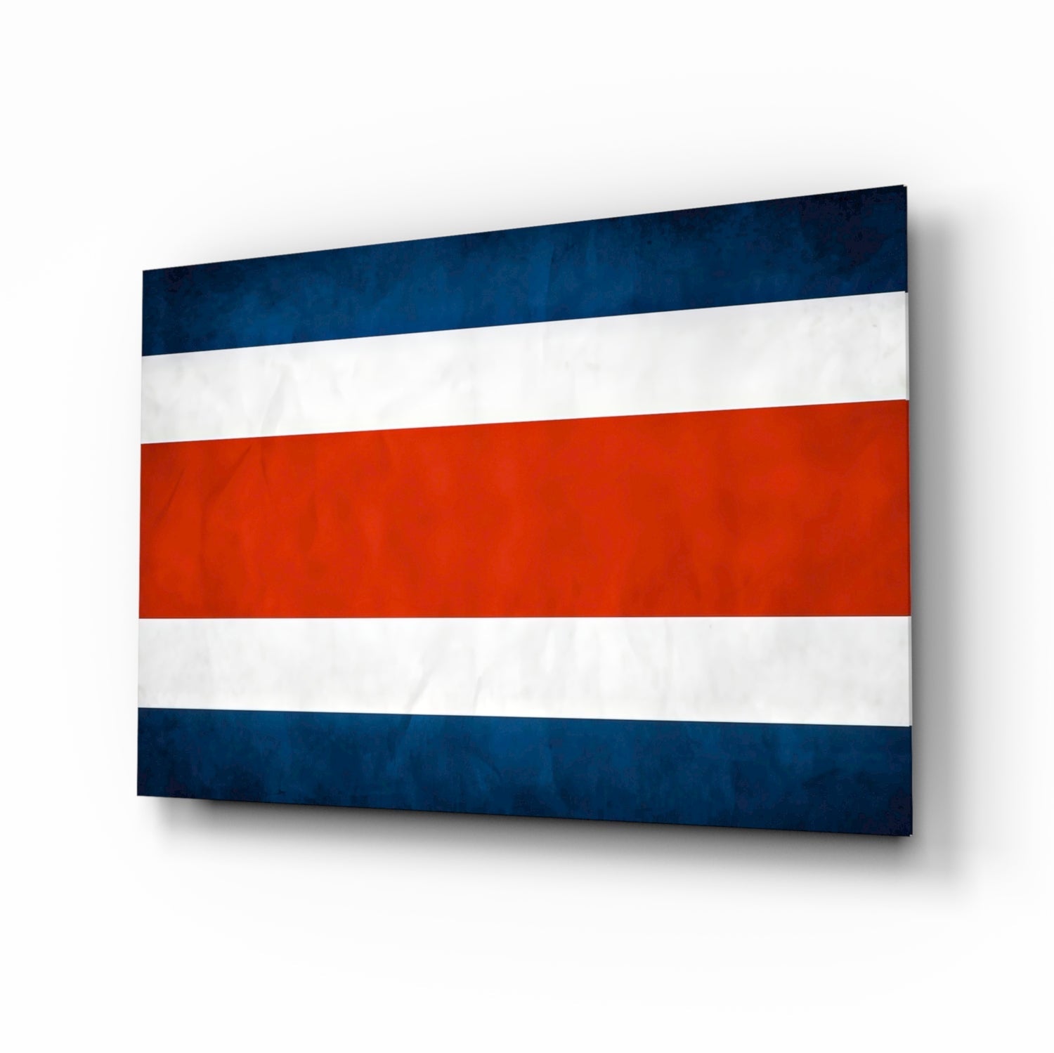 Costa Rican Flag Glass Wall Art