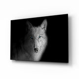 Ethereal Wolf Gaze Glass Wall Art