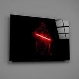Darth Cello Red Light Glass Wall Art