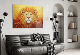 Eternal Lion Glass Wall Art