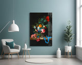 Elegant Floral Bouquet Glass Wall Art