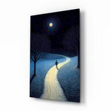 Moonlit Path Glass Wall Art