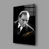 Ataturk Portrait Glass Wall Art