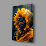 Eternal Sunflower Glass Wall Art